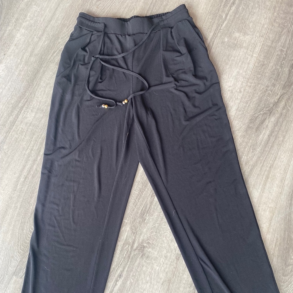 Beautiful by Lawrence Zarion Black Elastic waist dress Pants sz XS